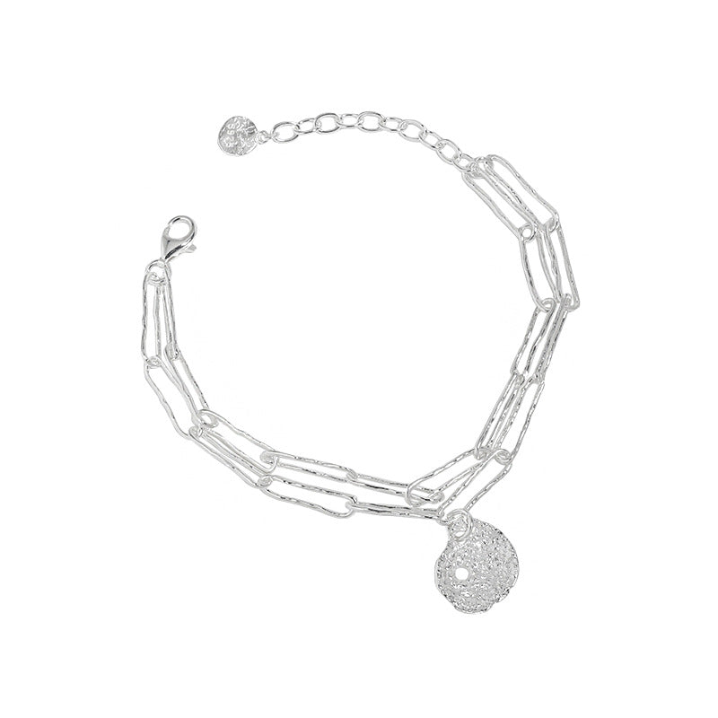Double layered chain bracelet