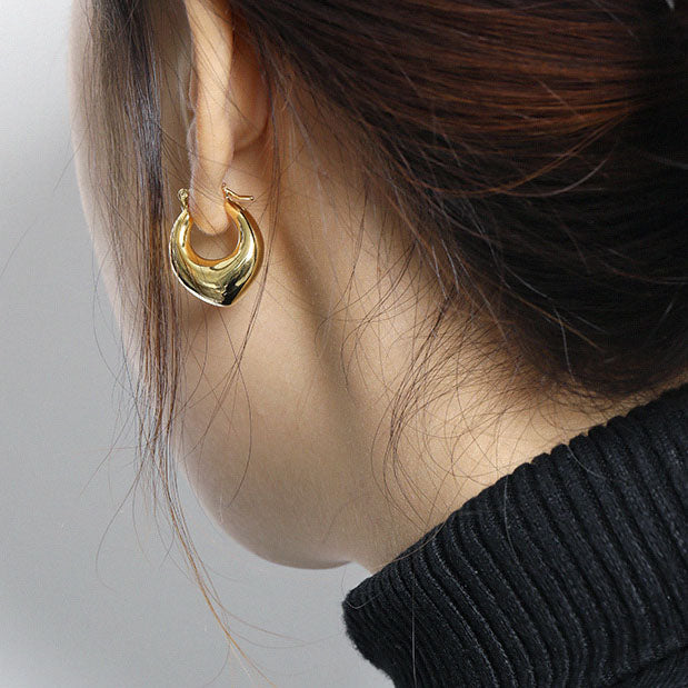 Chunky hoop earrings