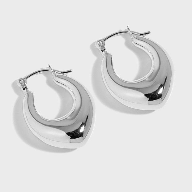 Chunky hoop earrings