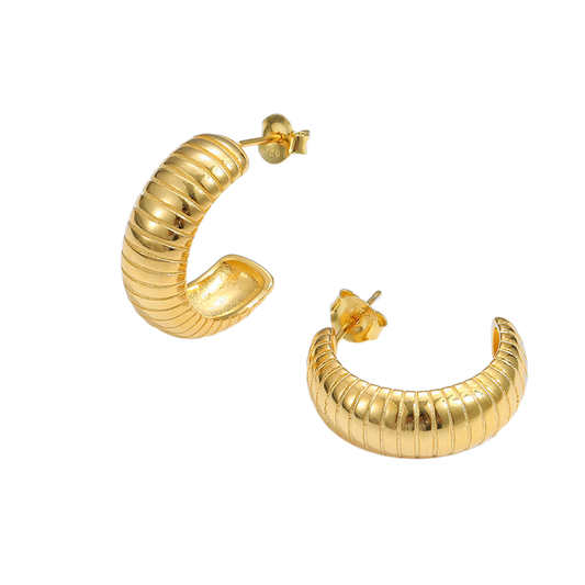 C shaped tube earrings