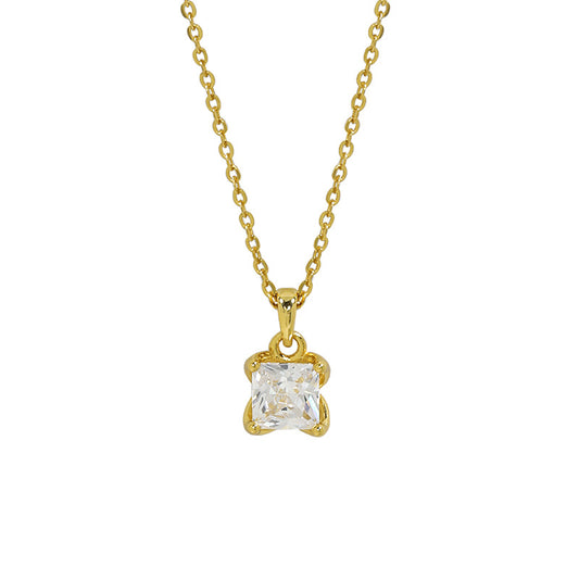 Dainty necklace with cubic zirconia