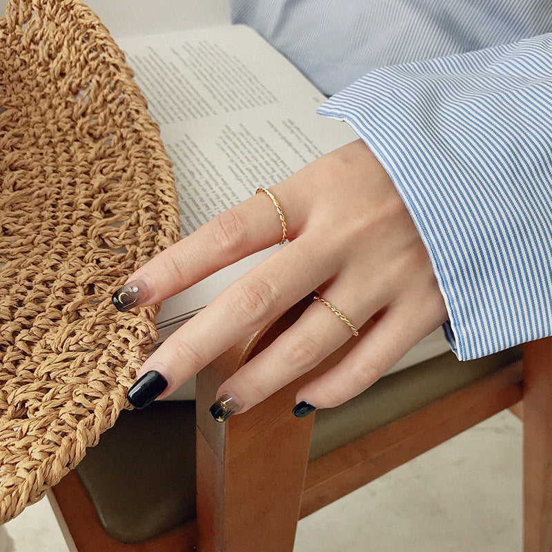 Dainty twisted ring