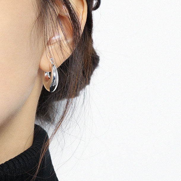 Chunky hoop earrings