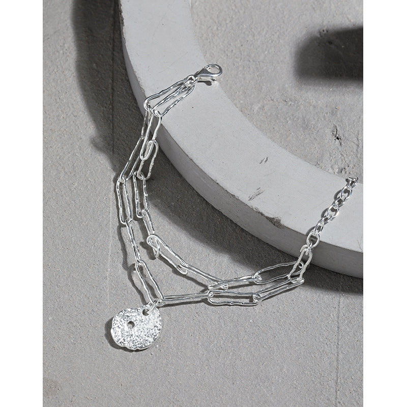 Double layered chain bracelet
