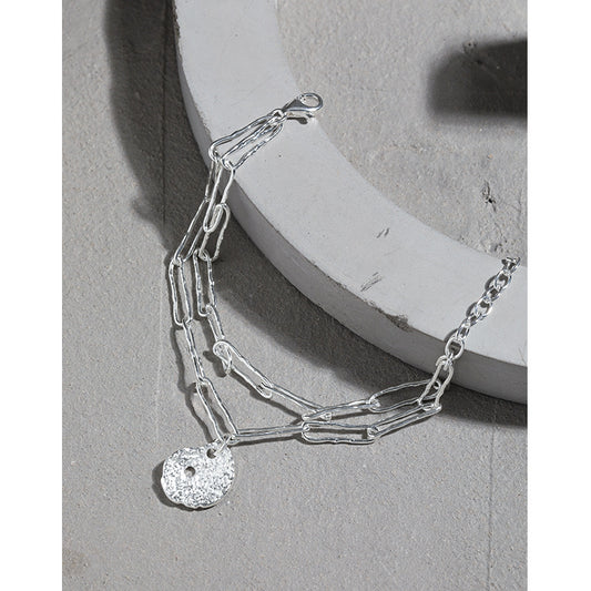Double layered chain bracelet